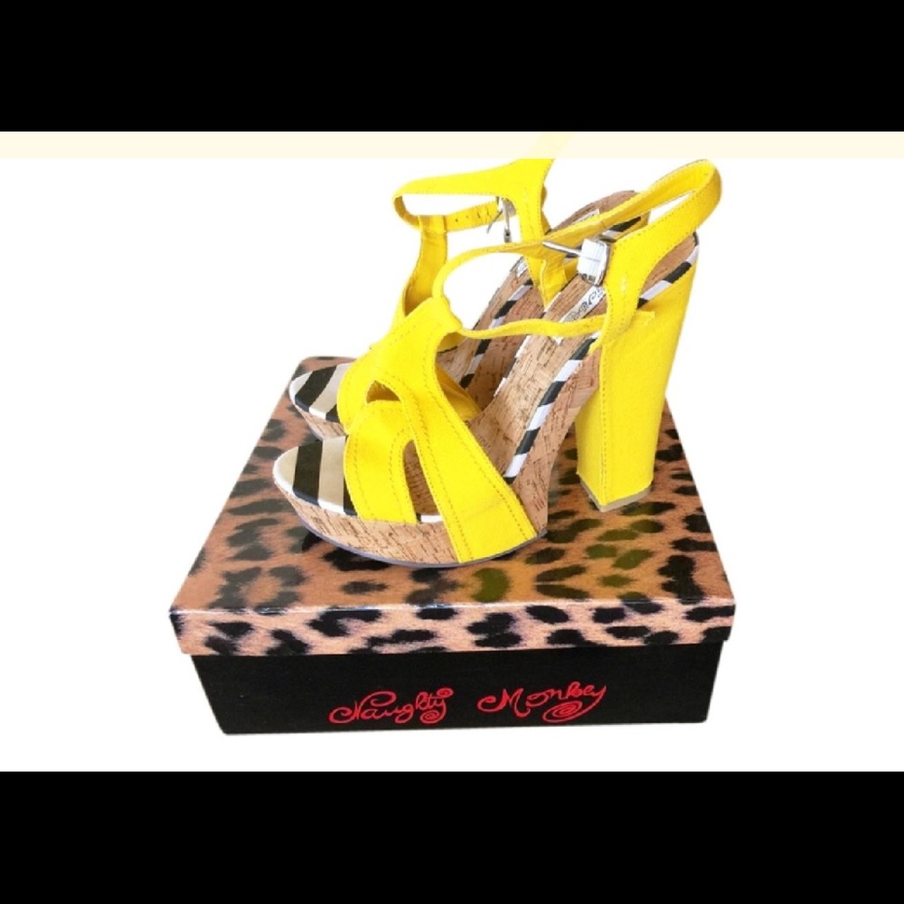 Naughty Monkey brand chunky heel